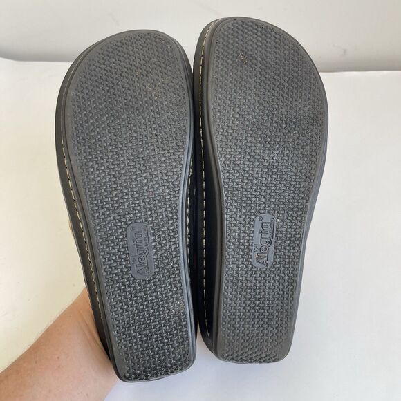 Alegria Womens Van 638 Tan Beige Leather Comfort Slide Thong Sandals Eu 40- US 9 - Picture 15 of 15